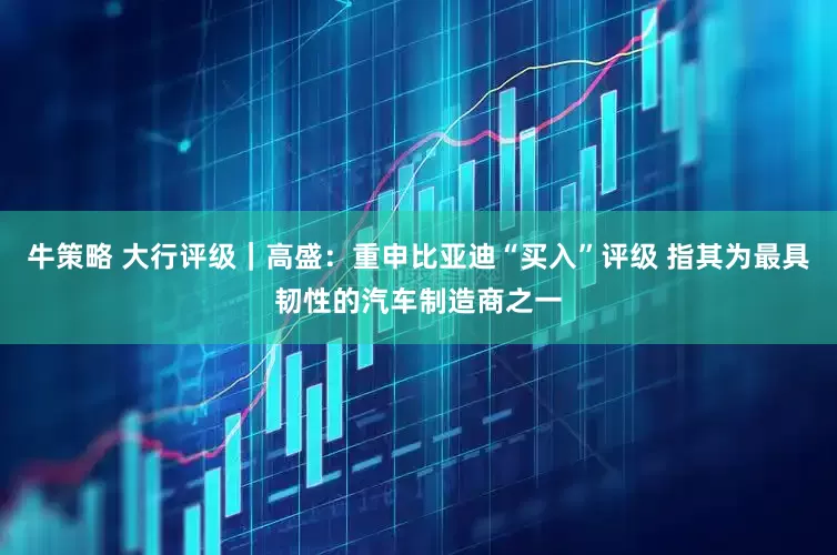 牛策略 大行评级｜高盛：重申比亚迪“买入”评级 指其为最具韧性的汽车制造商之一