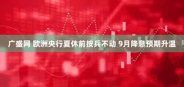 广盛网 欧洲央行夏休前按兵不动 9月降息预期升温